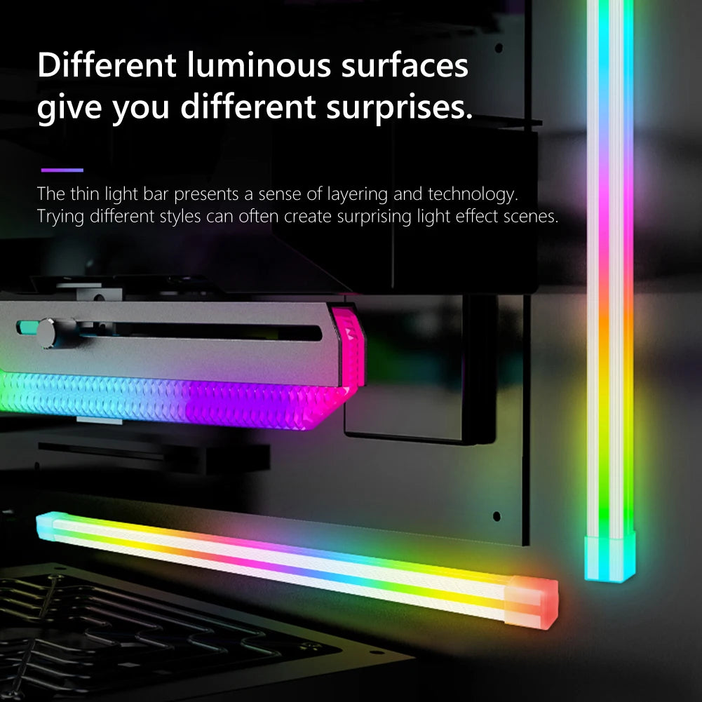 5V 3Pin 4Pin Flexible Light Bar ARGB AURA SYNC 26LED Flexible Lamp Strip Computer Accessories PC Chassis Strip Silicone for ASUS