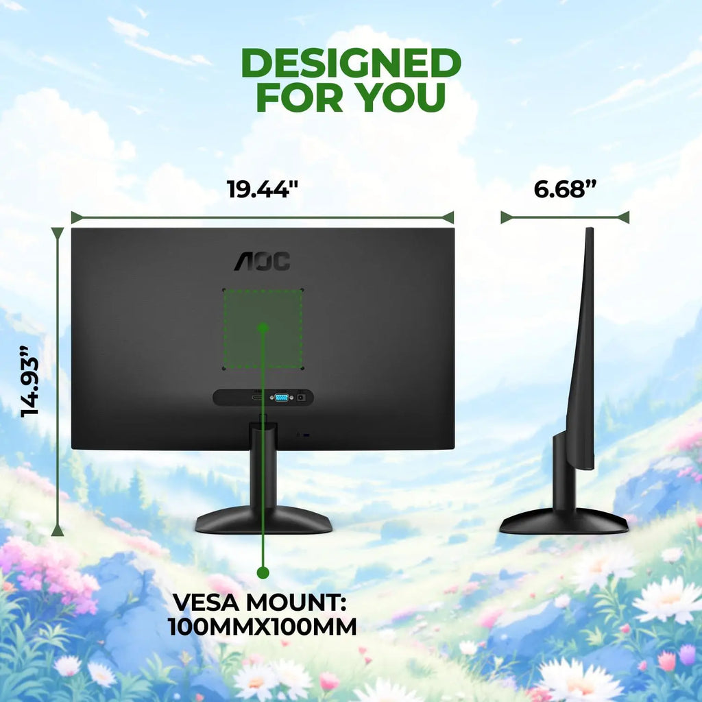22" Full HD 120Hz LED Monitor, Adaptive Sync, VGA & HDMI, Flicker-Free, Low Blue Light, HDR Ready