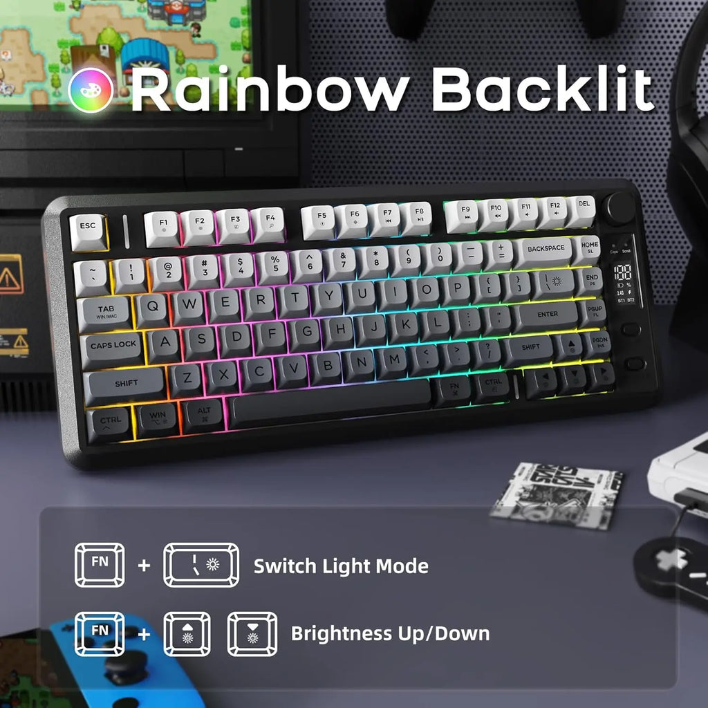 ATTACK SHARK M75 Wireless Gaming Keyboard with OLED Display