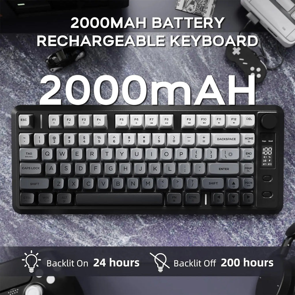 ATTACK SHARK M75 Wireless Gaming Keyboard with OLED Display