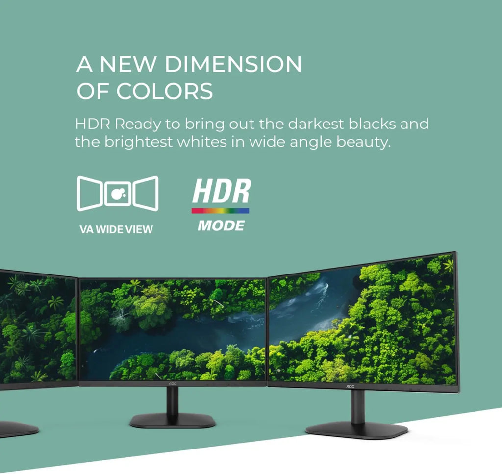22" Full HD 120Hz LED Monitor, Adaptive Sync, VGA & HDMI, Flicker-Free, Low Blue Light, HDR Ready