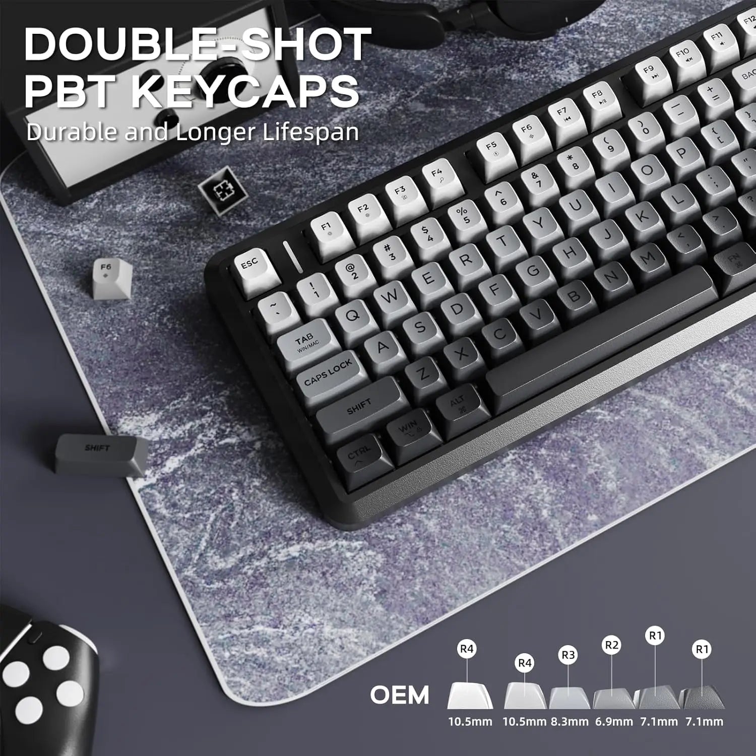 ATTACK SHARK M75 Wireless Gaming Keyboard with OLED Display